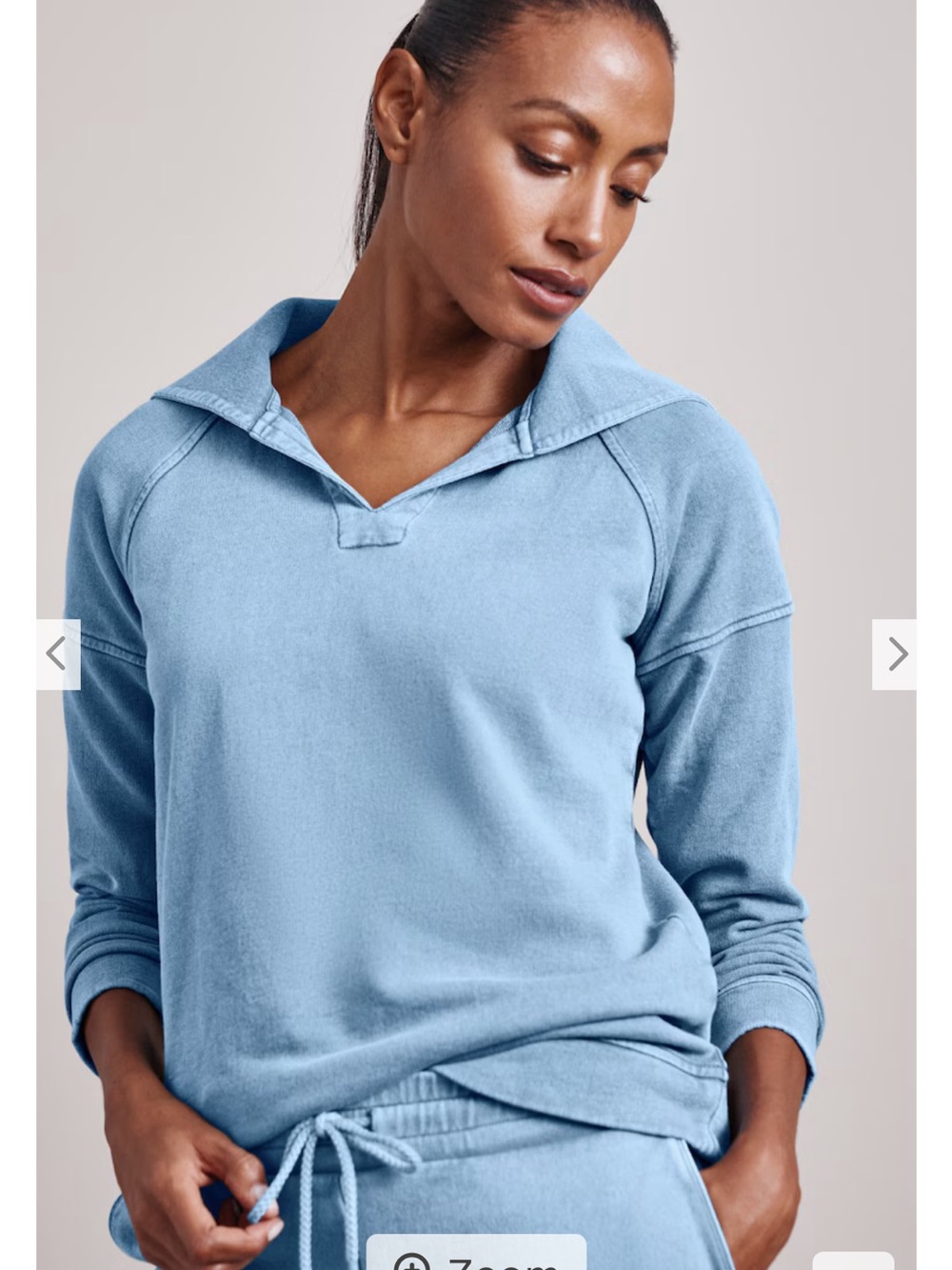 J Jill Fit Garment Dyed Dusty Blue V‑Neck Pullover 3X
